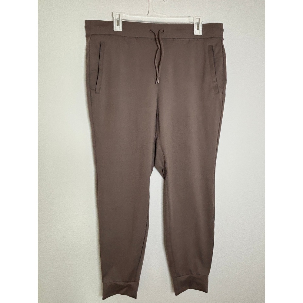 Yogalicious Lux XXL Joggers Taupe Brown High‎ Rise Drawstring Athletic Pants